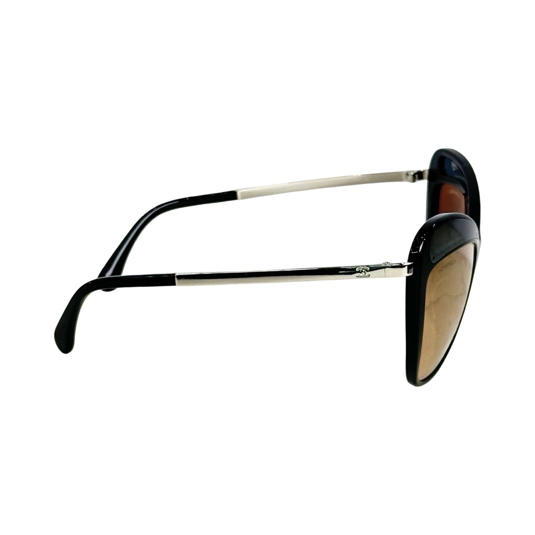 Chanel Black Light Gold Sunglasses