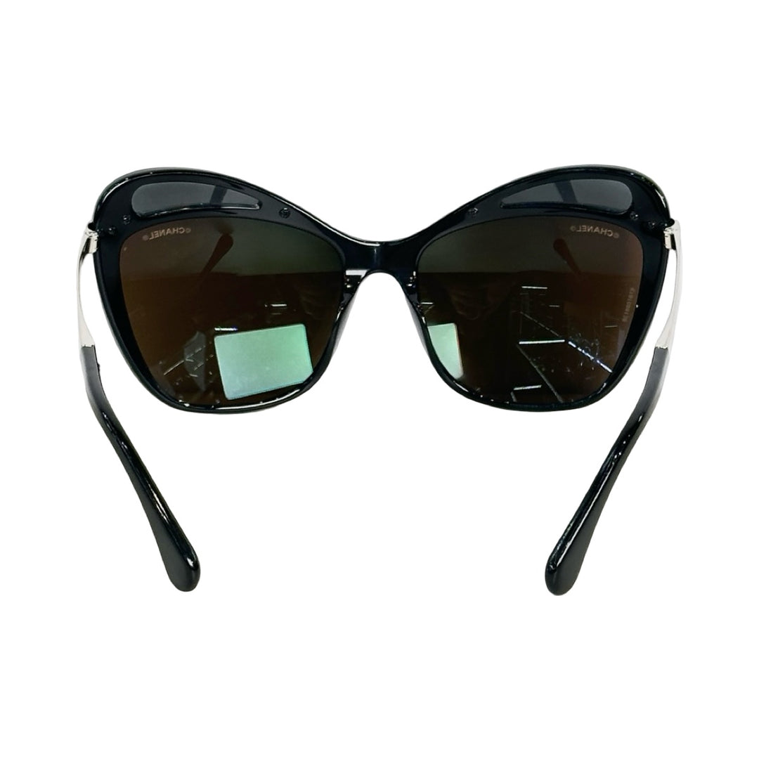 Chanel Black Light Gold Sunglasses