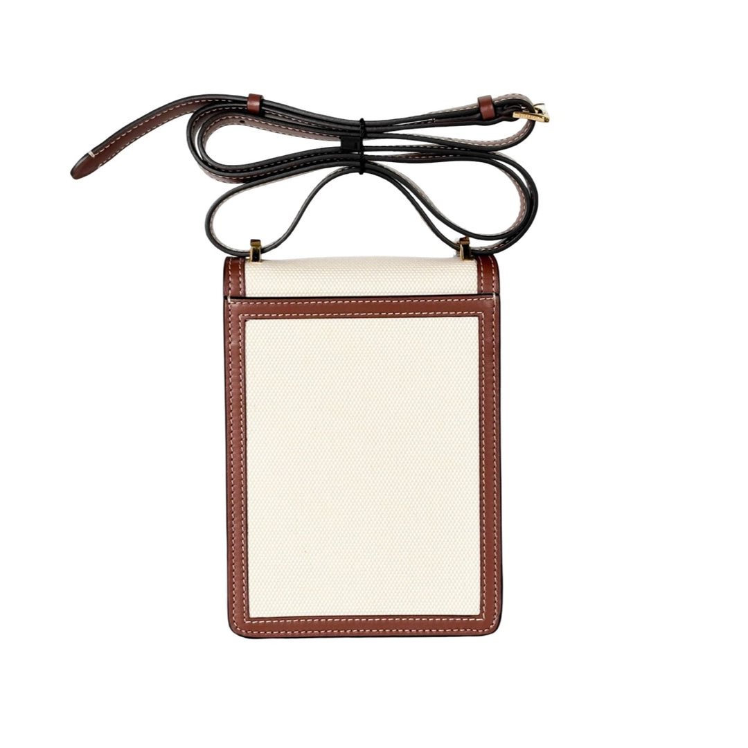 Pre-owned Burberry Canvas Phone Strap Bag in Brown, White - photo 2