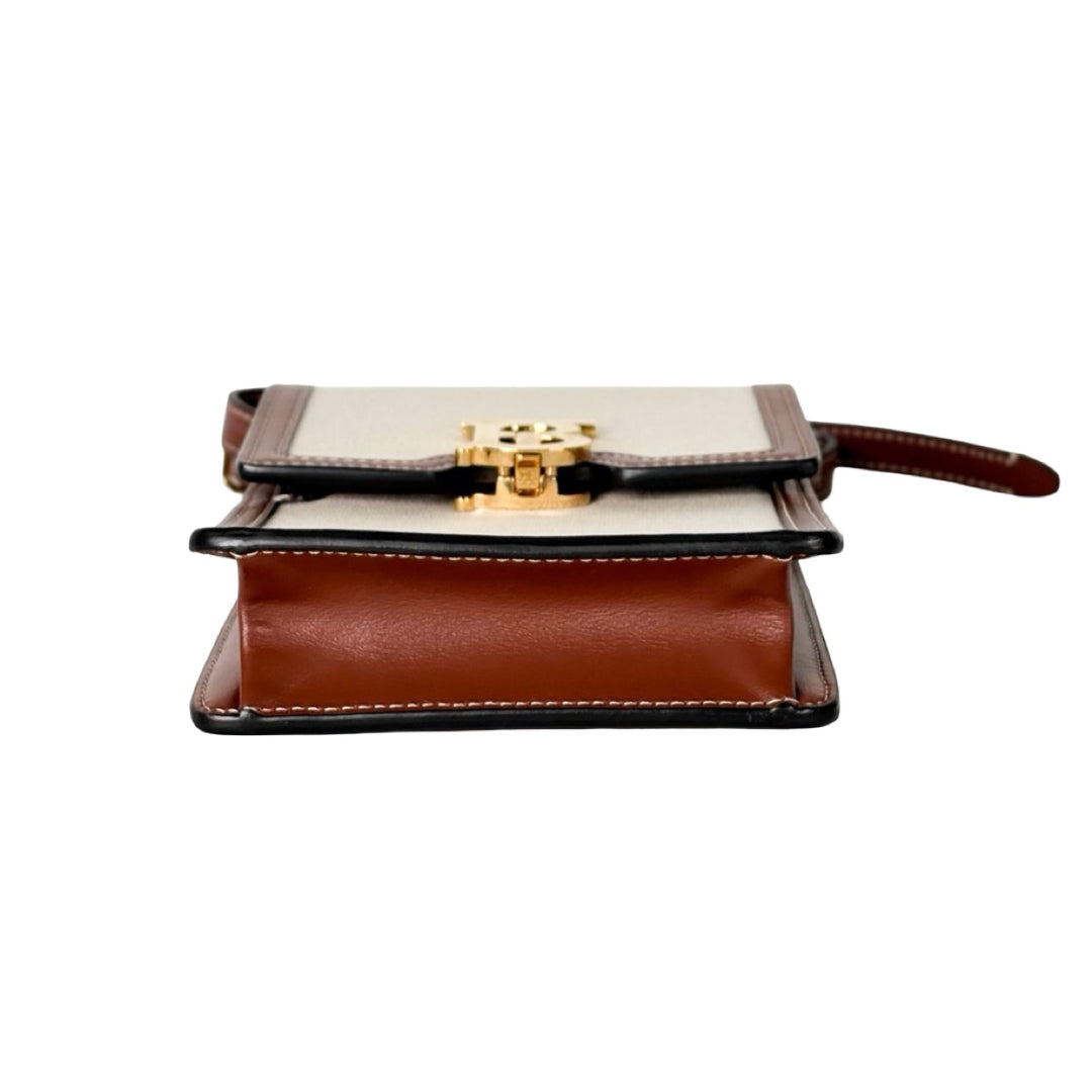 Pre-owned Burberry Canvas Phone Strap Bag in Brown, White - photo 5