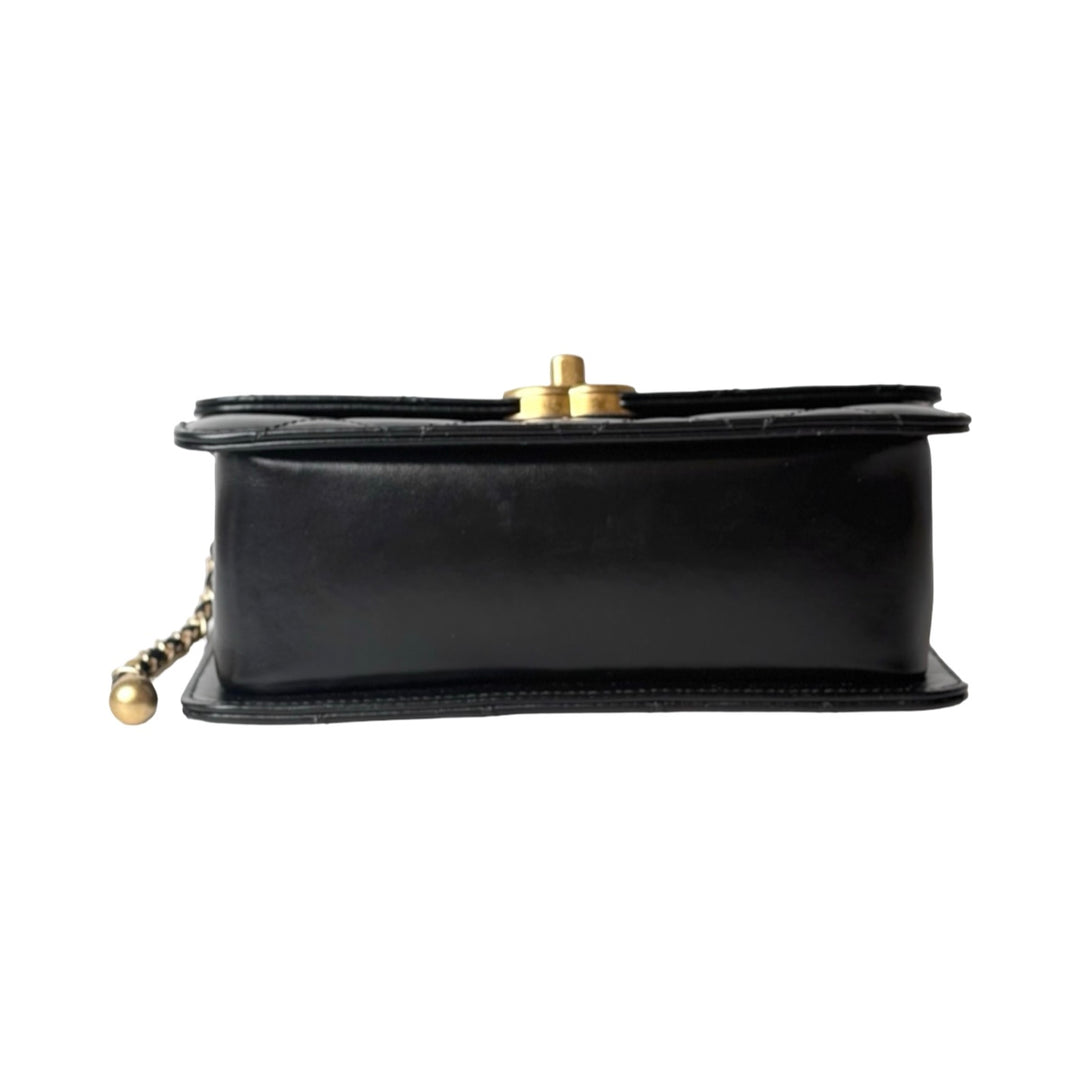 Pre-owned Chanel Classic Flap Mini Bag in Black Lambskin - photo 6