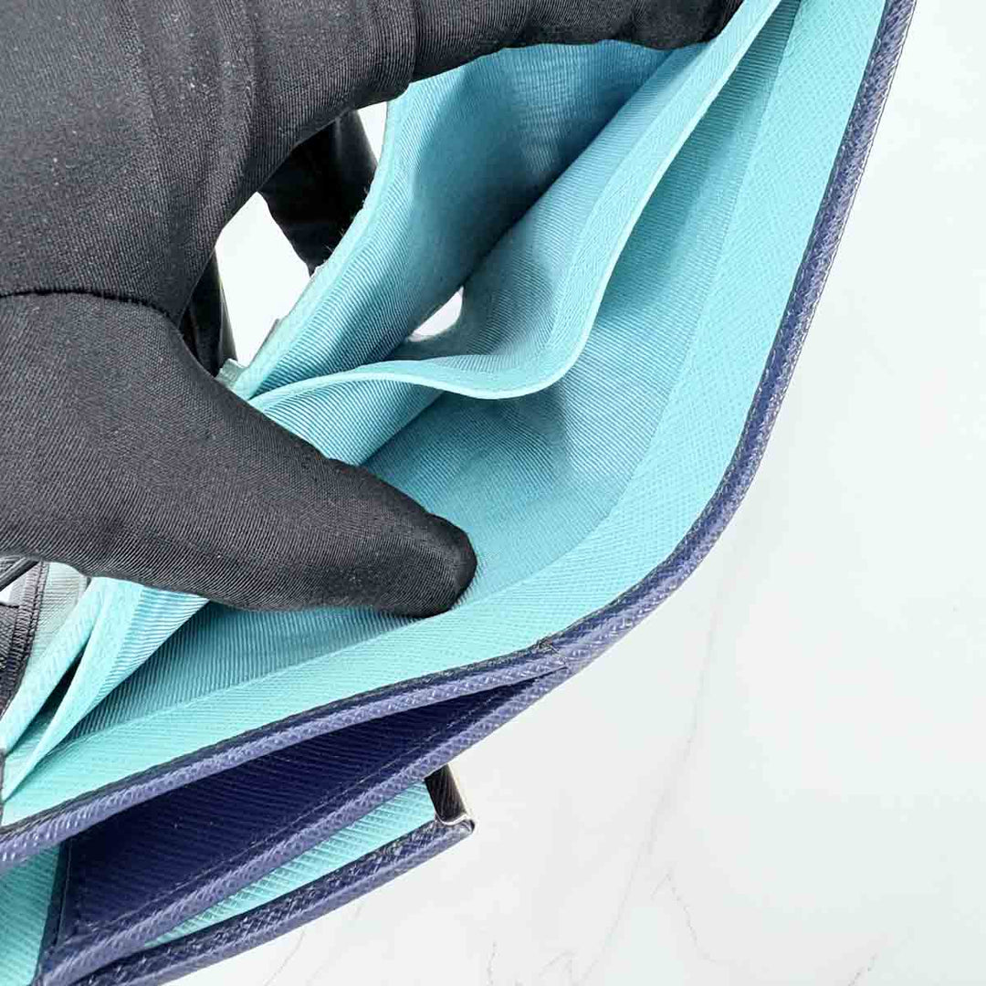 Ferragamo Blue Short Wallet
