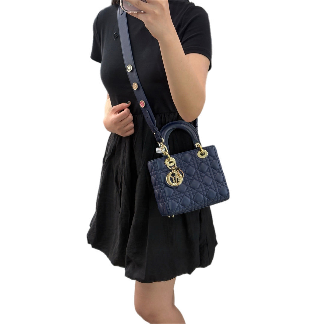 Dior Blue Lady Dior Small Bag