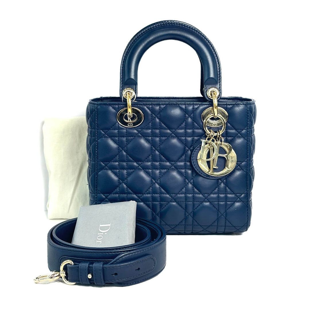 Dior Blue Lady Dior Small Bag