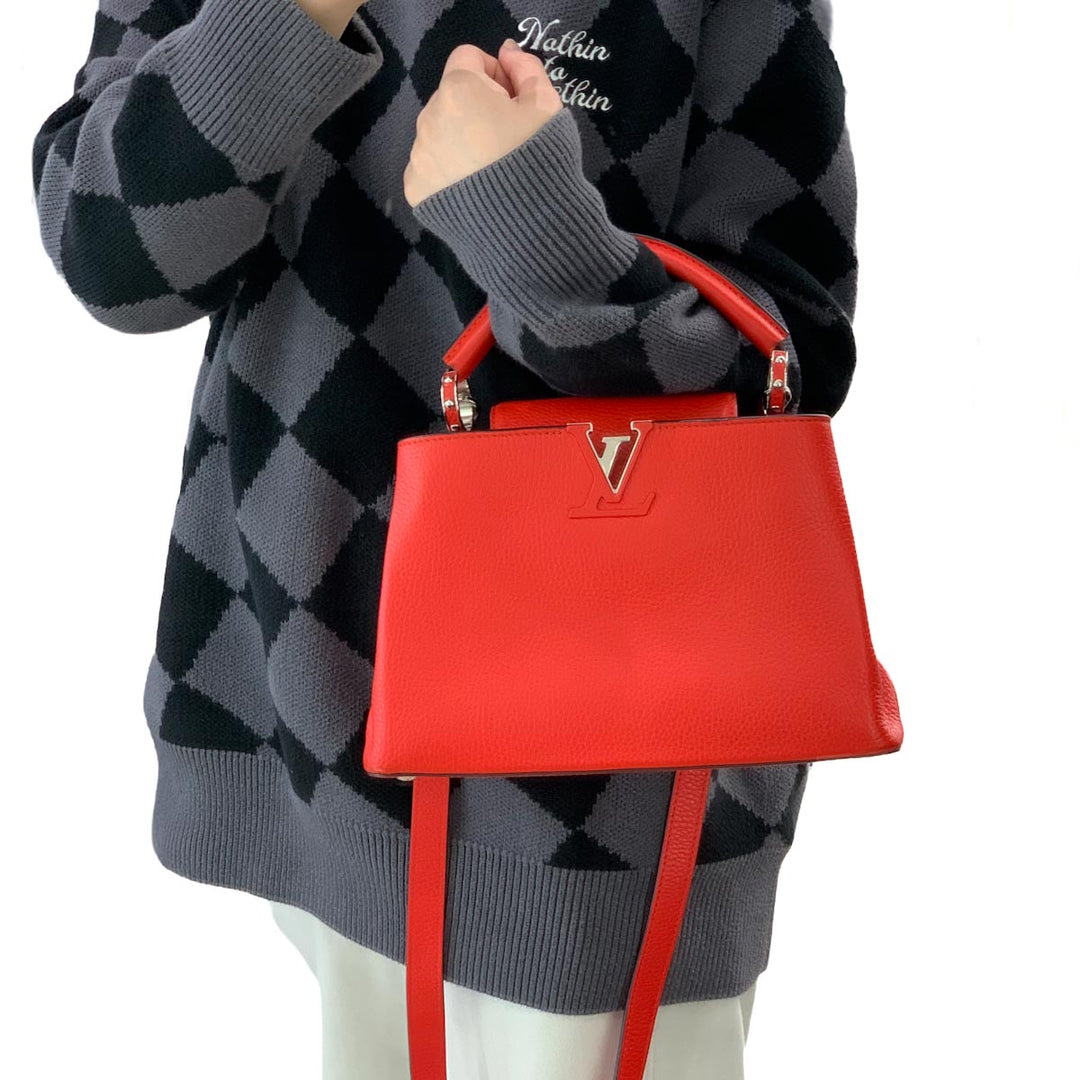 Louis Vuitton Capucines Bb 27cm Red Bag