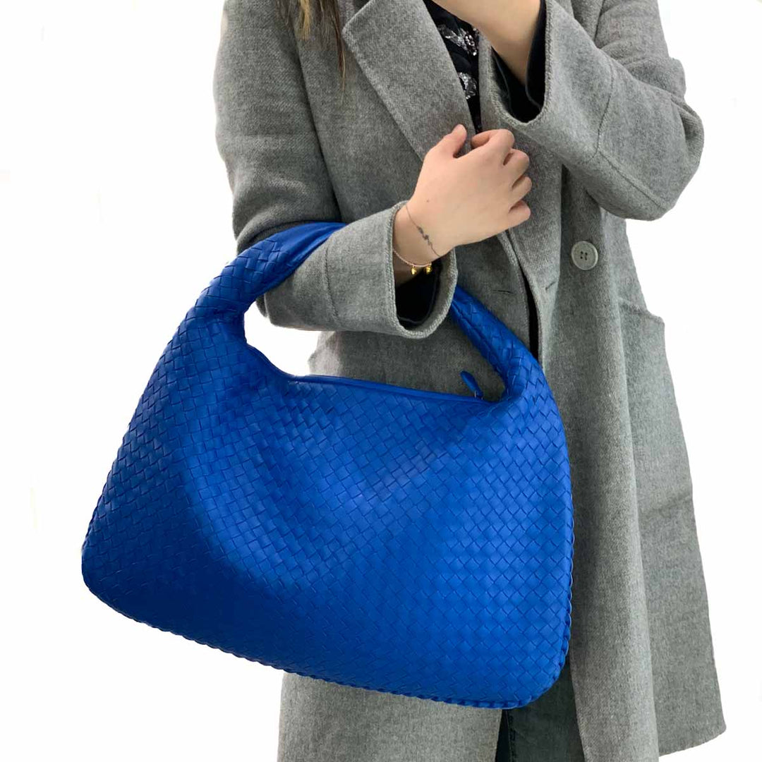 Bottega Veneta Blue Intrecciato Bag