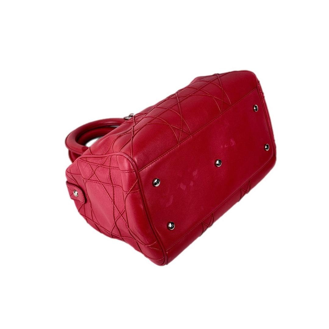 Dior Granville Cannage Bag Red