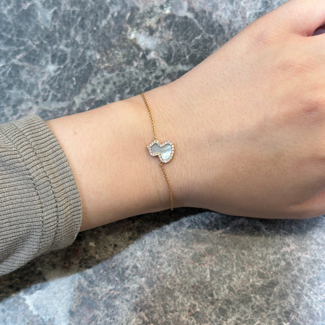 Qeelin Wulu White Of Pearl Diamond Bracelet
