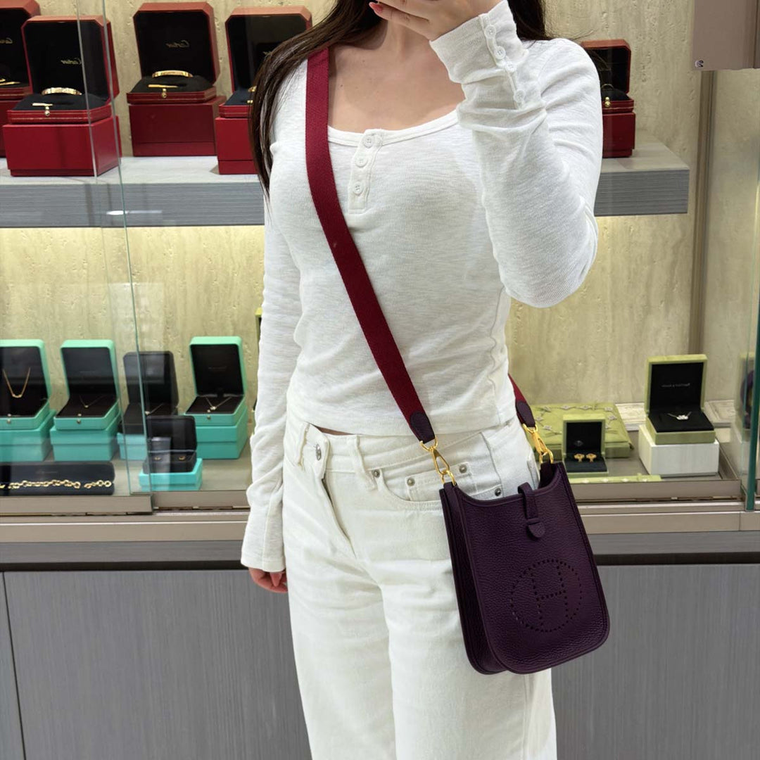 Hermes Evelyne Mini Purple Bag
