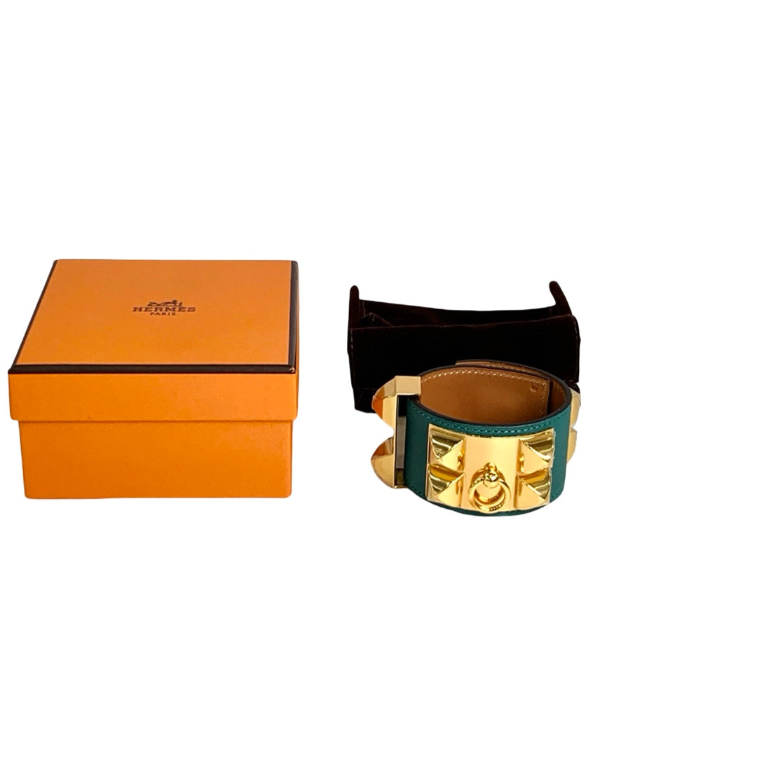 Pre-owned Hermes Green CDC Bracelet in Leather - photo 2
