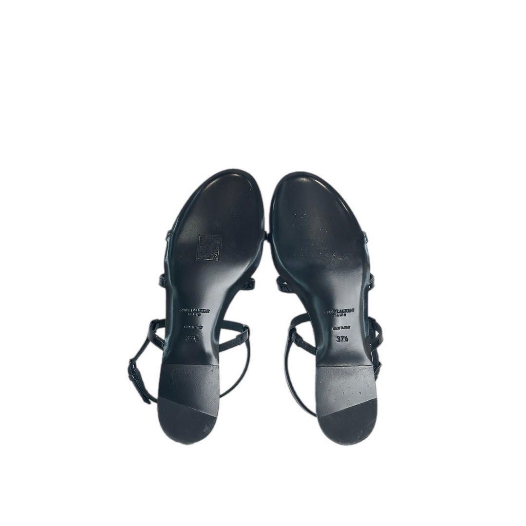 YSL Cassandra Black Sandals #37.5