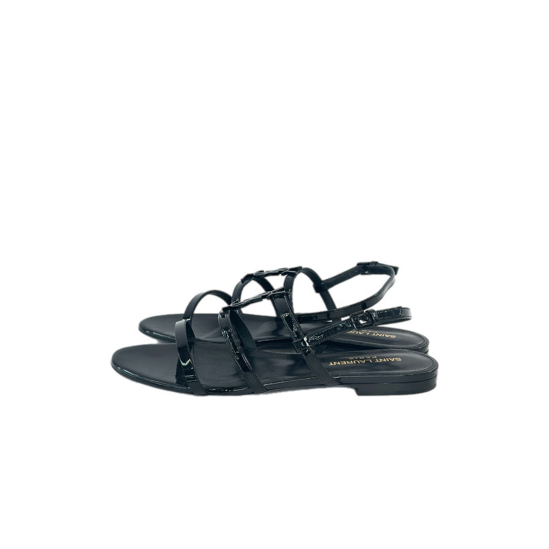 YSL Cassandra Black Sandals #37.5