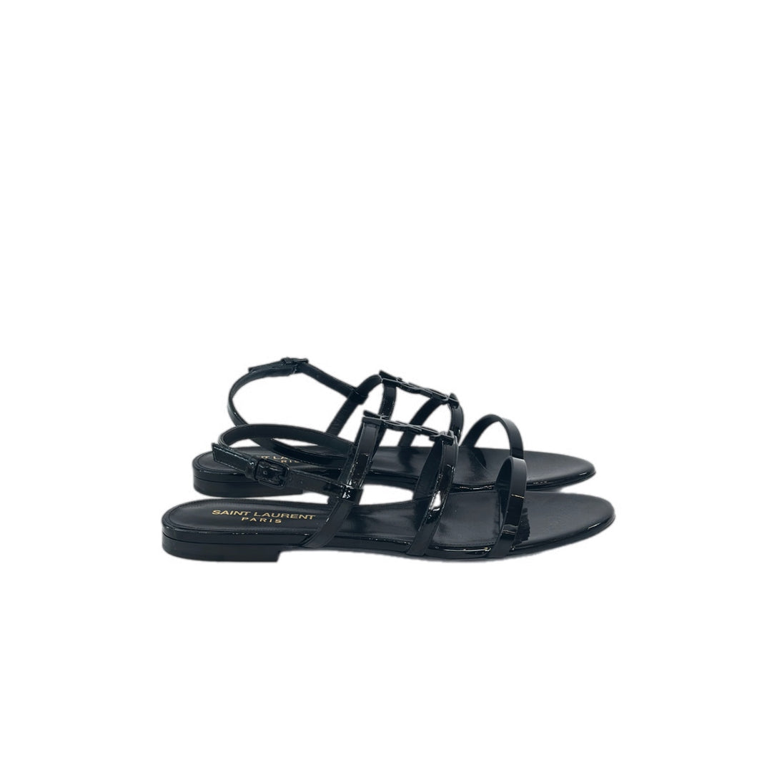 YSL Cassandra Black Sandals #37.5