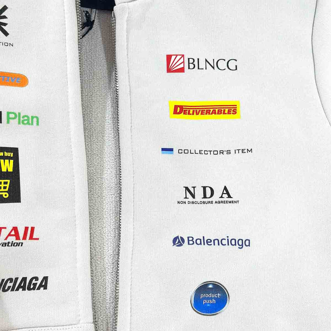 Balenciaga Business English Zip-up Hoodie #S