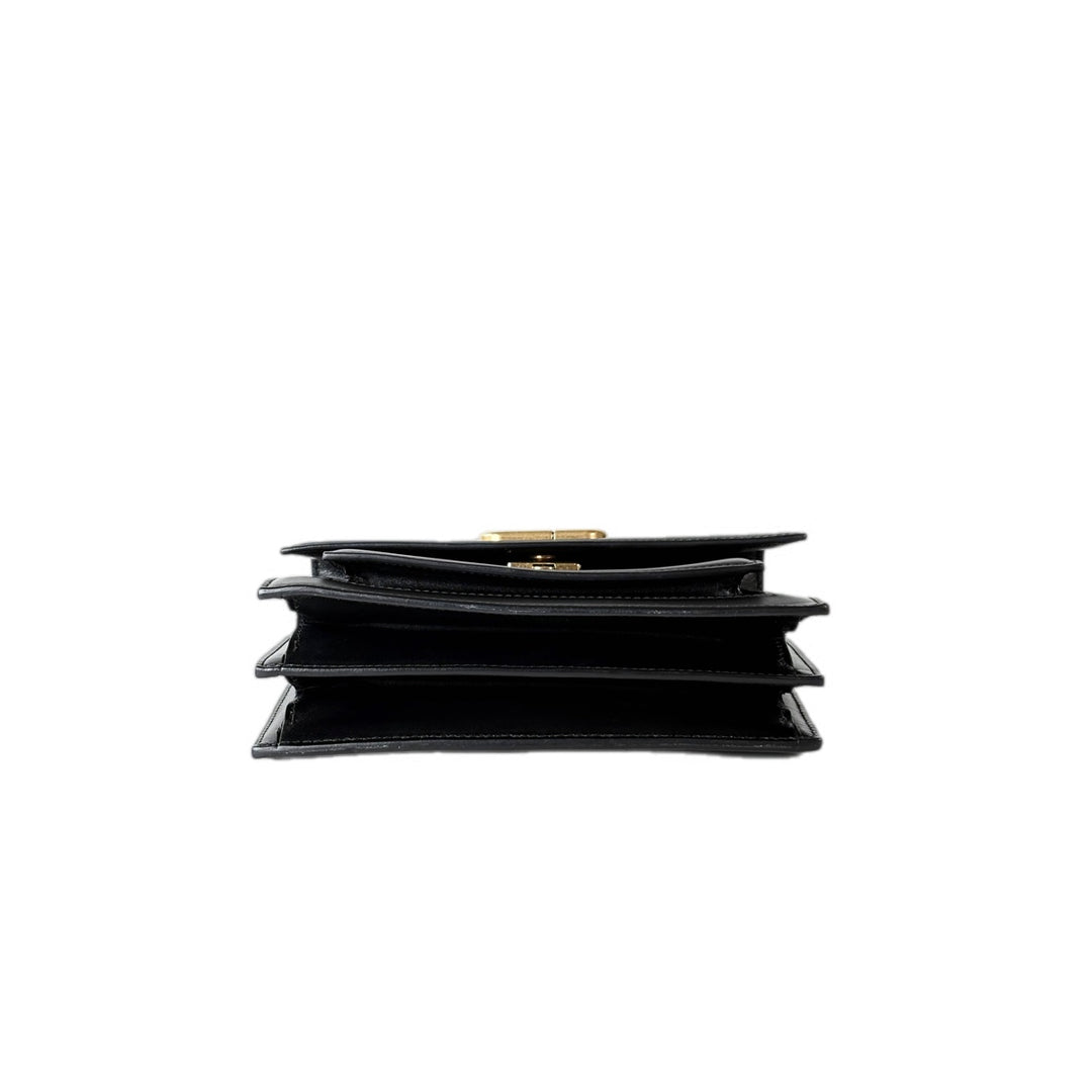Balenciaga Sharp S Leather Shoulder Bag Black