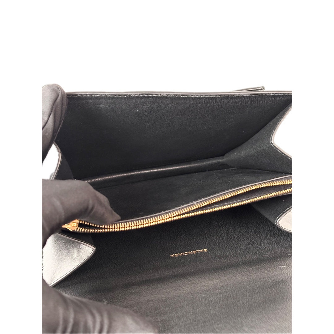 Balenciaga Sharp S Leather Shoulder Bag Black
