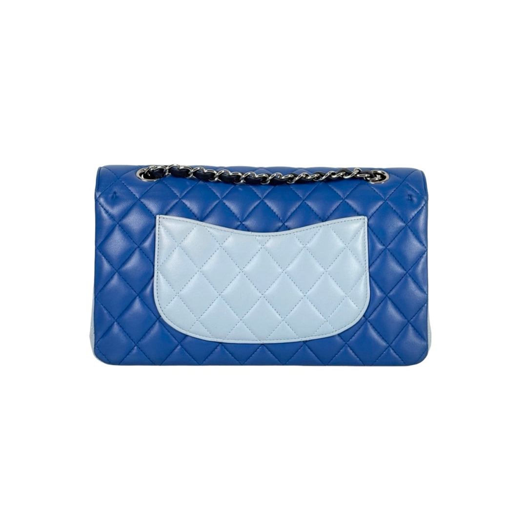 Pre-owned Chanel Classic Flap Medium Bag Blue Lambskin - photo 3