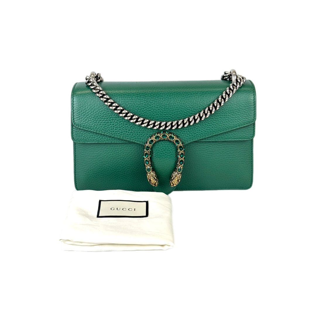 Gucci Dionysus Medium Green Leather Bag
