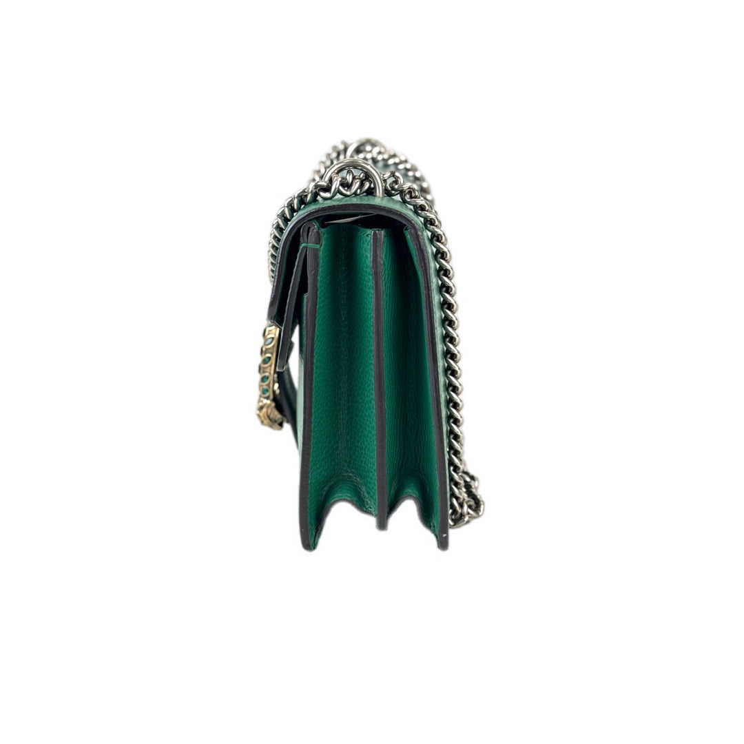 Gucci Dionysus Medium Green Leather Bag