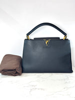 Louis Vuitton Black Capucines GM 38cm Bag 