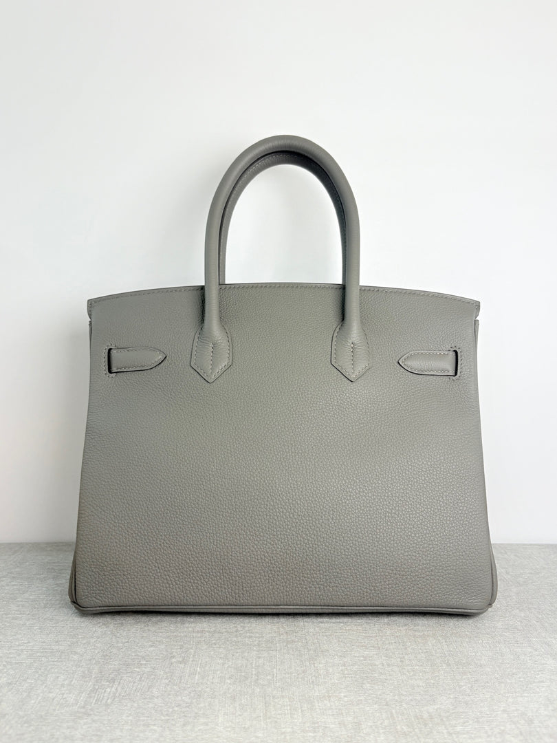 Hermes Birkin 30cm Gris Meyer Togo Bag