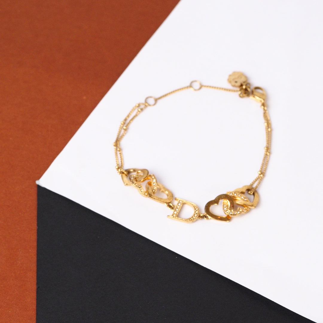 Dior Heart D Gold  Bracelet 