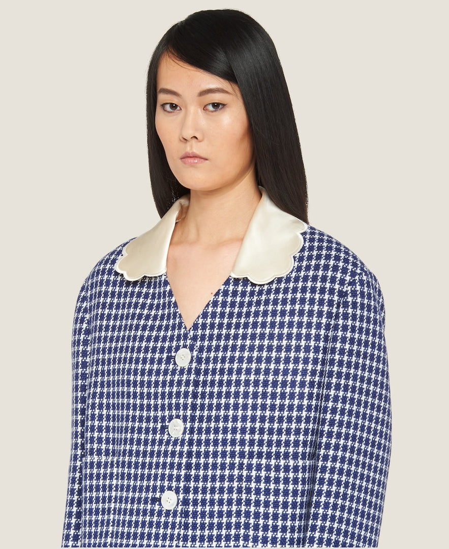 Miumiu Blue Tweed Jacket #36