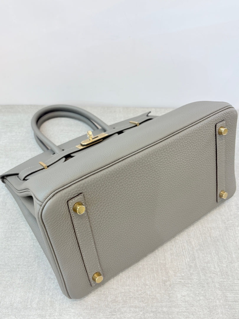 Hermes Birkin 30cm Gris Meyer Togo Bag