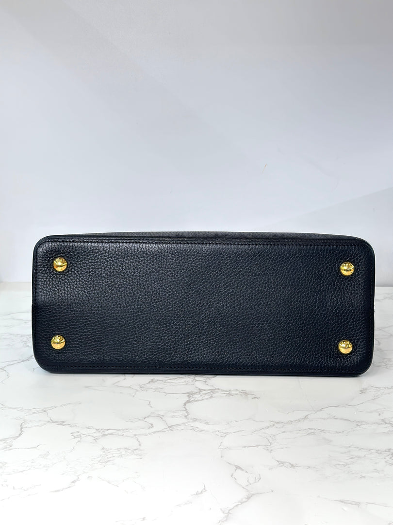 Louis Vuitton Black Capucines GM 38cm Bag 