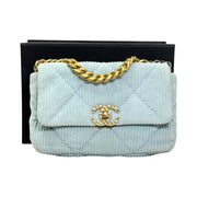 Chanel Small Blue Corduroy 19 Bag - Jiaxyk