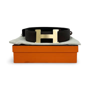 Hermes H Belt Buckle & Reversible Leather Strap 38MM Noir/Chocolat 100CM - Jiaxyk