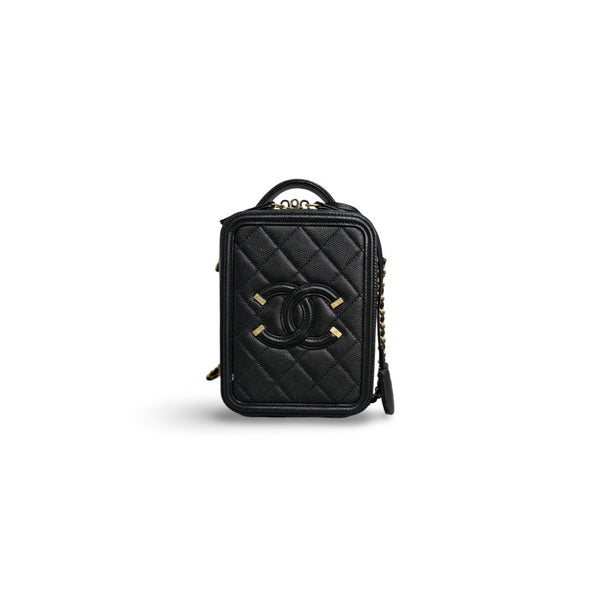 Chanel Black Filigree Vanity Case - Jiaxyk