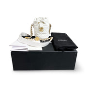 Chanel Mini White Gold Coin Bucket Bag - Jiaxyk