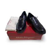 Salvatore Ferragamo Fiorello Black Leather Loafers 7.5 - Jiaxyk