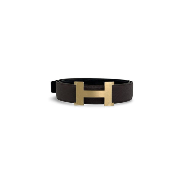 Hermes H Belt Buckle & Reversible Leather Strap 38MM Noir  display picture 2