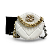 Chanel 19 White Round Chain Bag - Jiaxyk