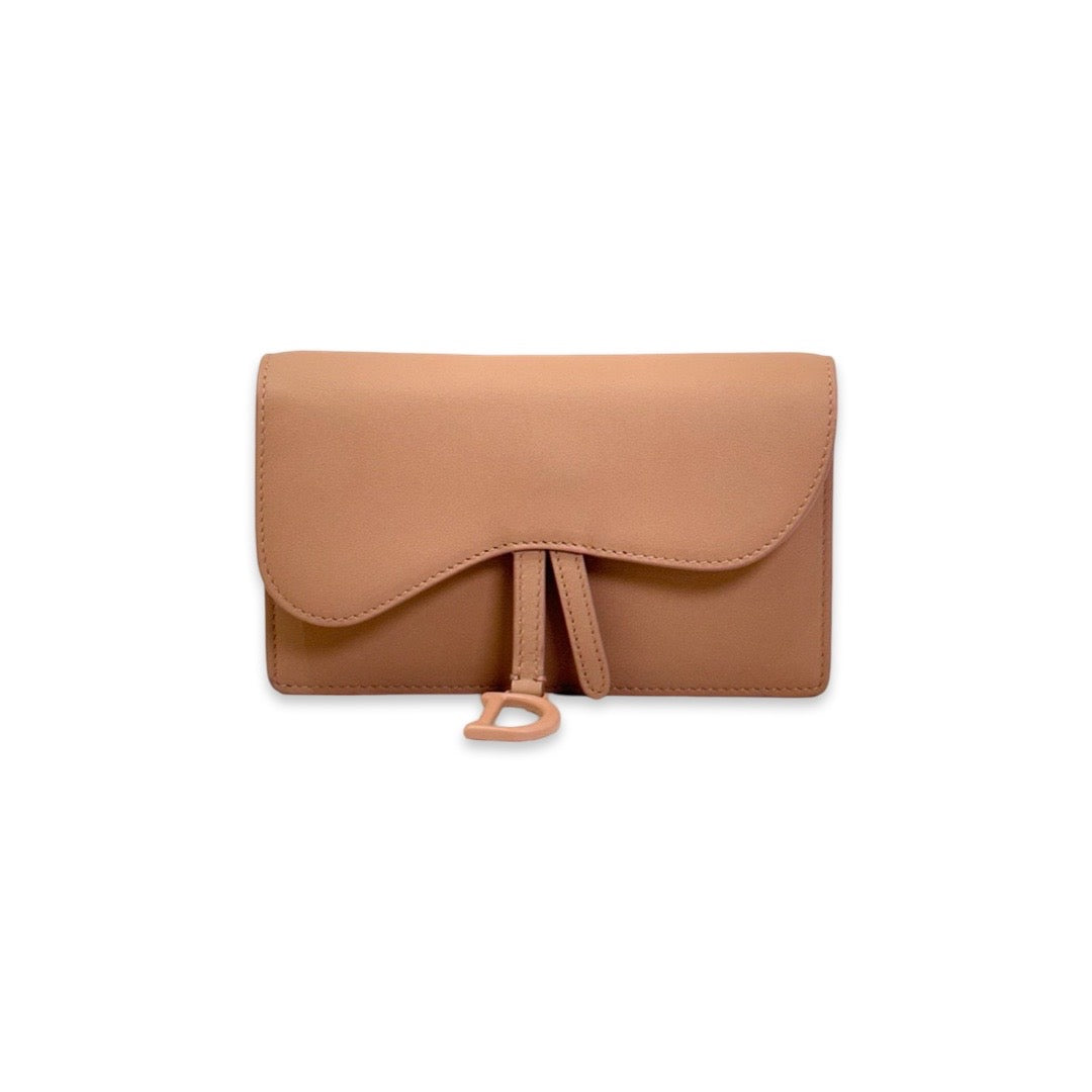 Dior Dusty Pink Matt Calfskin Saddle Belt Bag