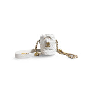 Chanel Mini White Gold Coin Bucket Bag - Jiaxyk