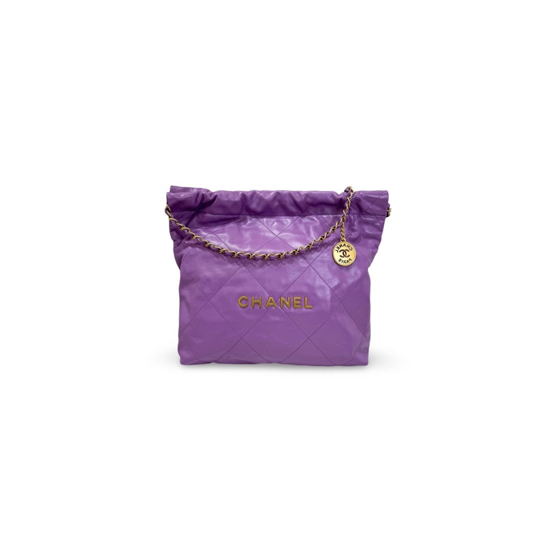 Chanel Small Purple 22 Bag