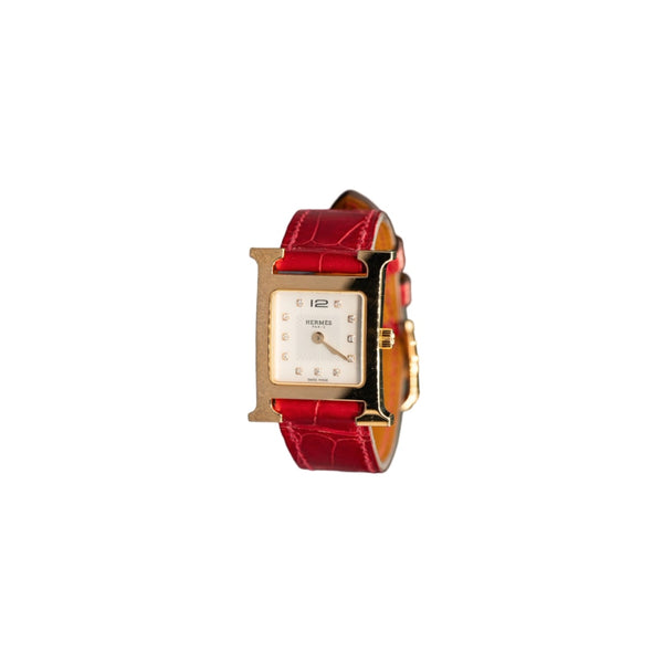Hermes Heure H Watch, SMALL MODEL, 21 MM with Alligator Strap - Jiaxyk