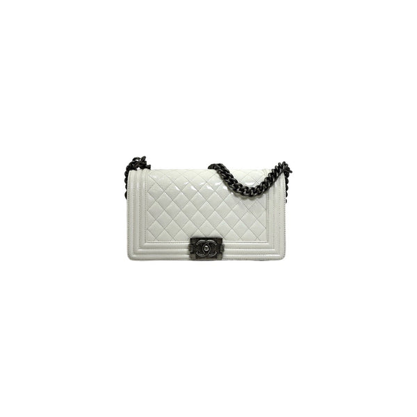 Chanel White Med Boy Bag - Jiaxyk