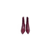 Stuart Weitzman Burgundy Leather Heel Boots 37.5 - Jiaxyk