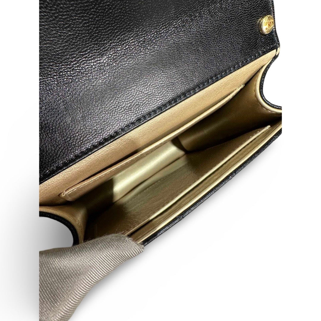 Chanel Crystal Pearl Black Flap Bag JK Store